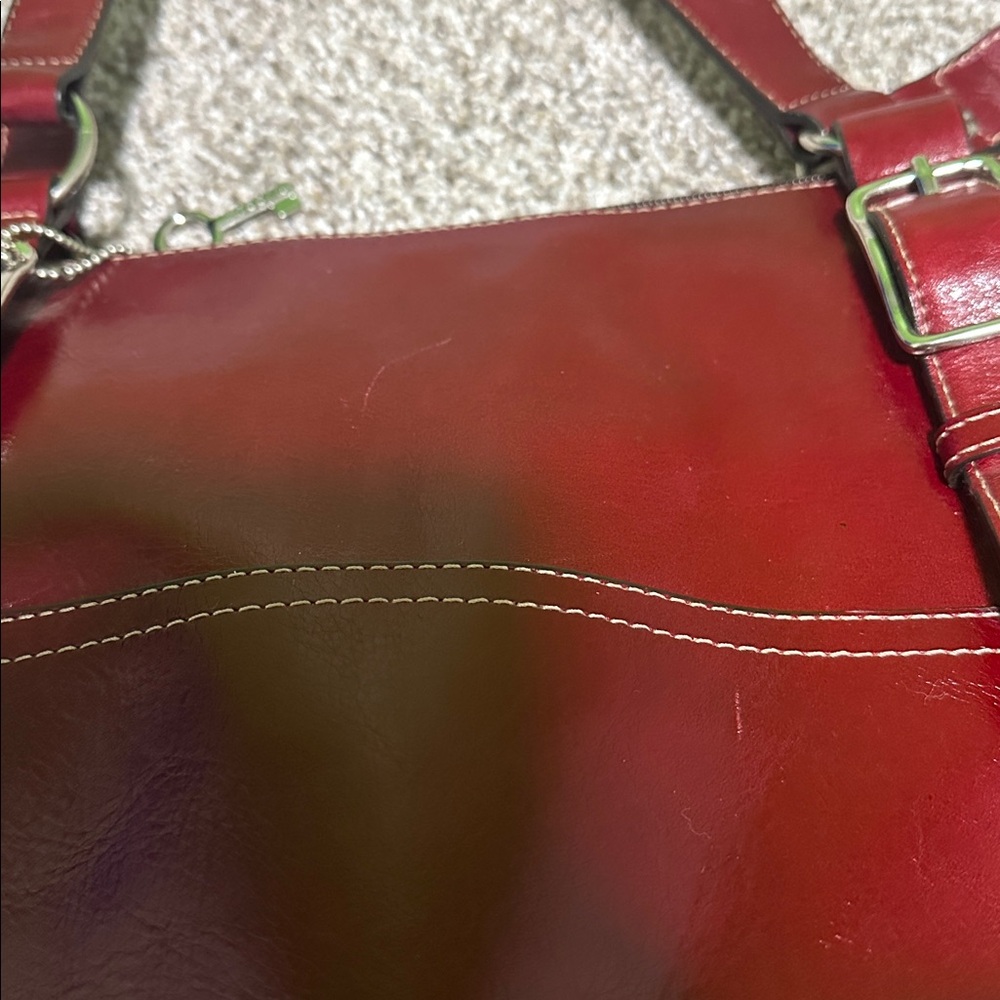 Vintage Fossil Leather Business Tote bag - Picture 5 of 6
